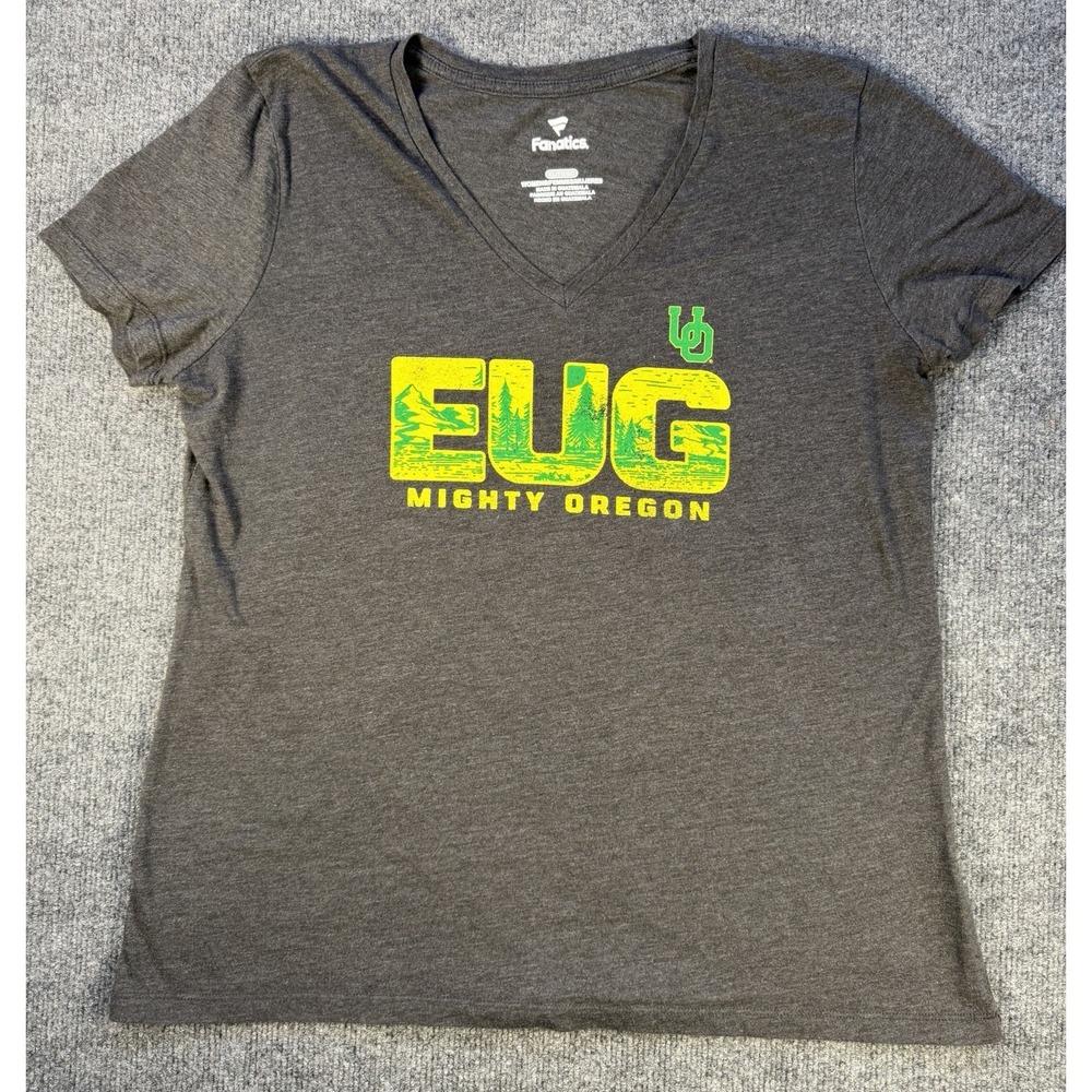 University‎ Of Oregon Short Sleeve T-Shirt Women's Xl Gray